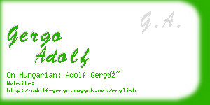 gergo adolf business card